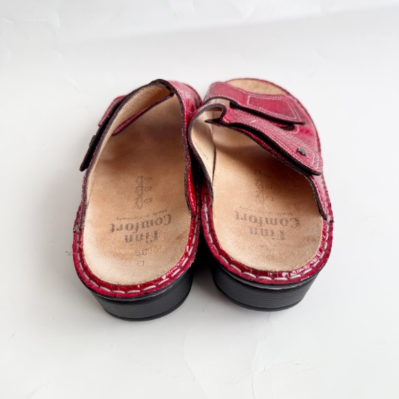 Finn Comfort Jamaica Fire Red Comfort Slip On Shoes Size 39 - Picture 3 of 6